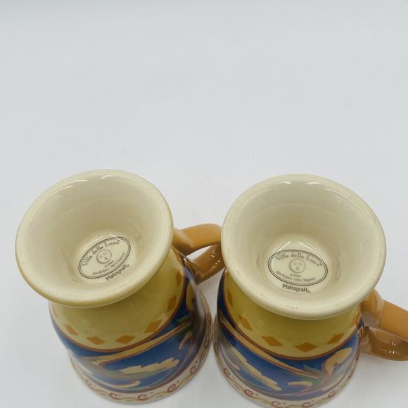 Pfaltzgraff Villa Della Luna Coffee / Tea Mug Set of 2 Jana Kolpen Mary Tiegreen - Picture 10 of 11